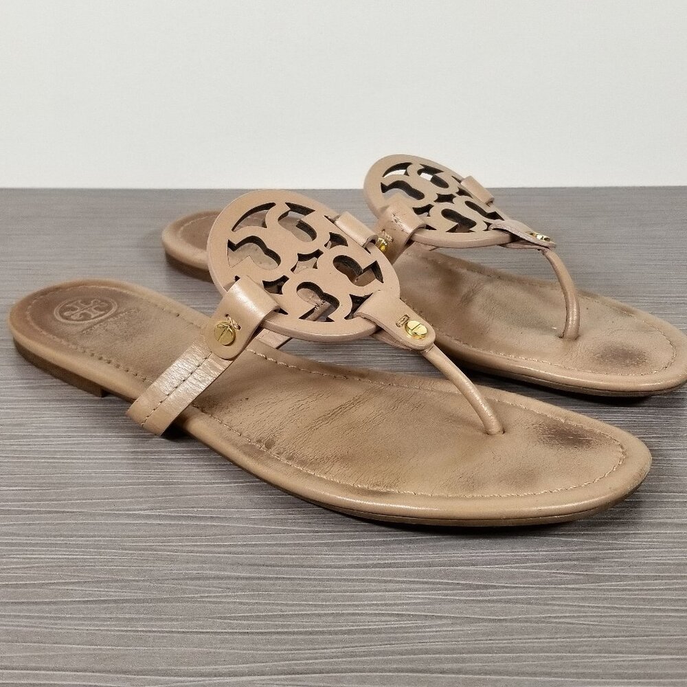 Tory Burch Miller Sandal, Almond Flour Leather, Women’s Size 10 M